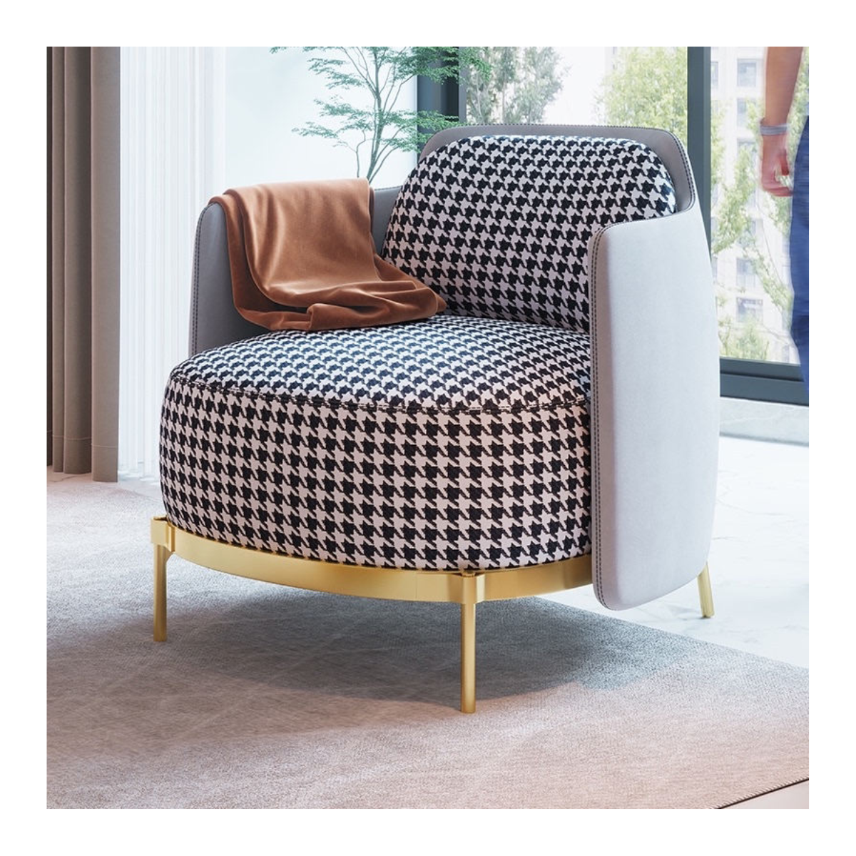 Mosaic Tweed Lounge Chair